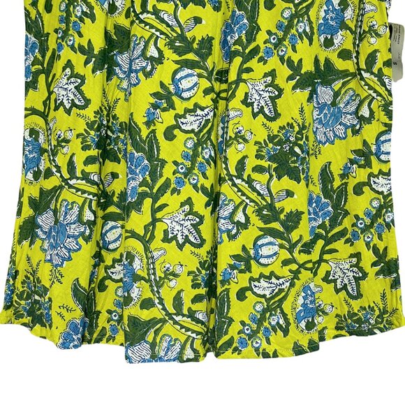 Dress Addict Cami Tank Top NWT Womens S Green Floral Light Cotton Boho Fairy - Picture 3 of 10